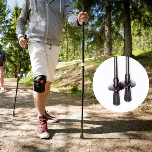 2 darab Nordic Walking bot, túrabot, sétabot - teleszkópos, állítható hosszúsággal, cserélhető talpakkal